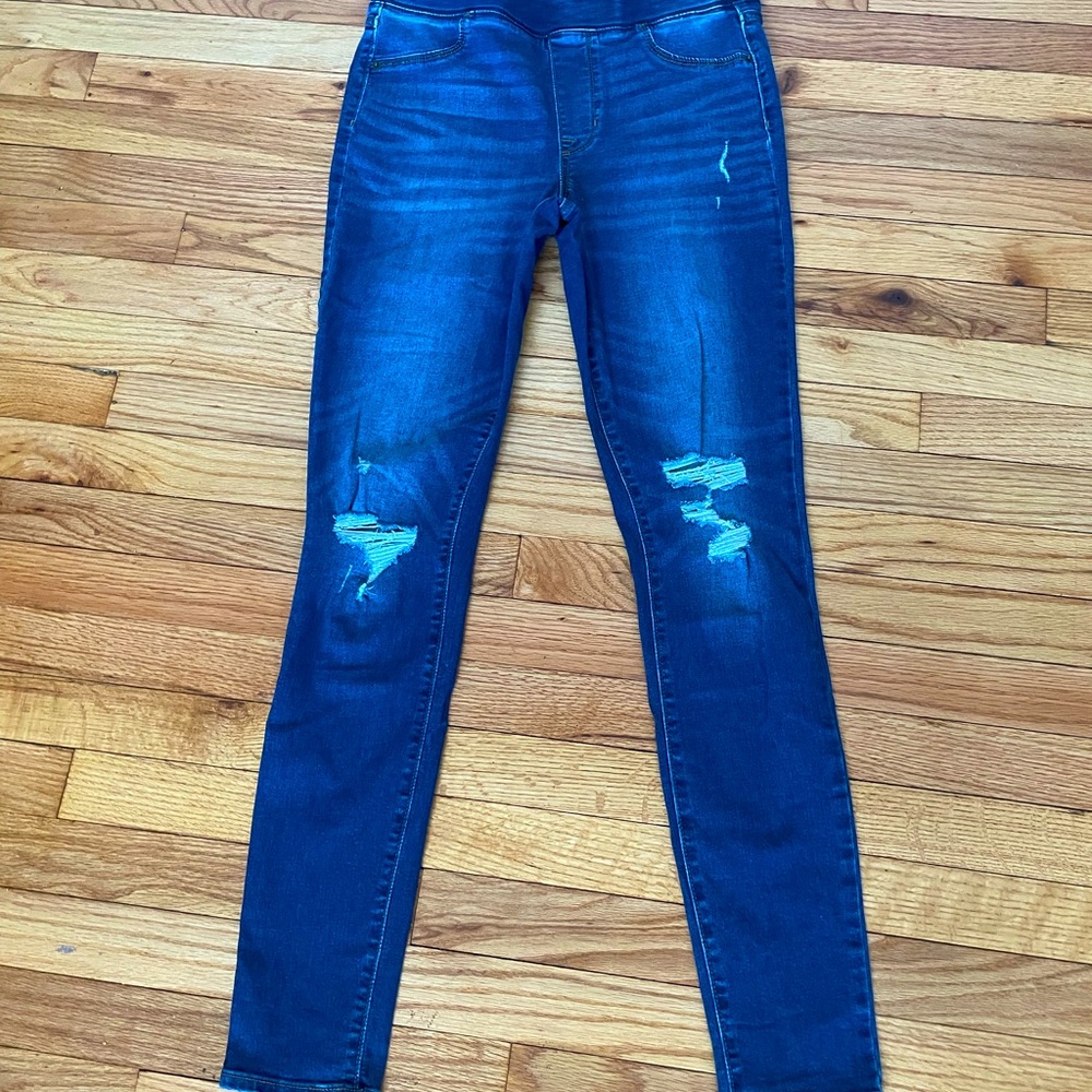 ✅Old Navy Rockstar Pullover Jeggings Distressed Raw Acid Leggings Skinny Pant